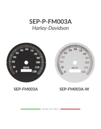 Comparison of the available versions of Harley-Davidson instrument panel gauge face