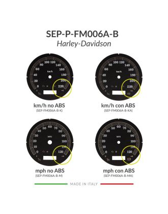Confronto versioni fondino nero per restauro tachimetro Harley-Davidson (diametro: 103mm - 2006-2013)