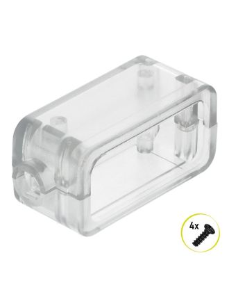 Polycarbonate shell for electronics with cable grommet