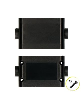 ABS plastic case for electronics with double cable grommet