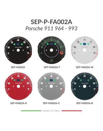 Colours available of Porsche 911 964 - 993 rev counter dials