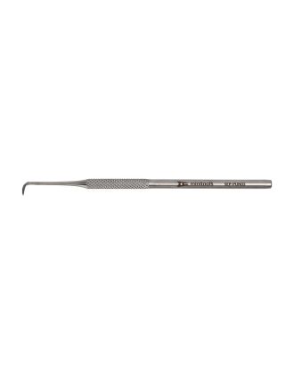 Steel probe with flat curved tip