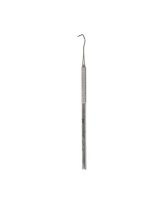 Steel probe with flat triple curved tip