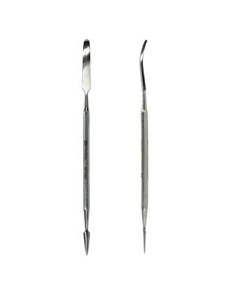 Spudger with triangular tip and with thick, rounded and curved tip