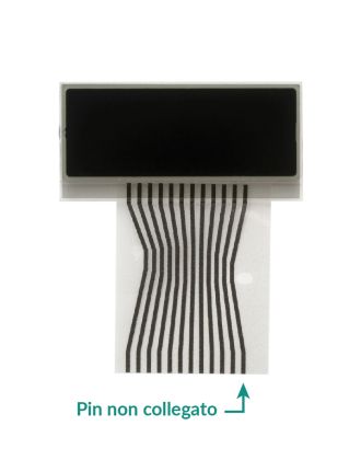 Display LCD temperatura esterna di ricambio completo di flat per Mercedes Classe C W202 - Classe E W210 - CLK W208 - SLK R170