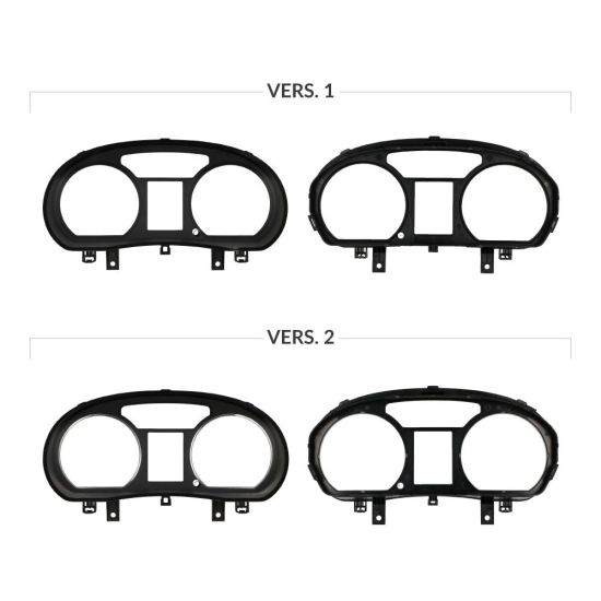 Versions comparison of the front lens for Volkswagen Polo Mk4 VDO instrument clusters