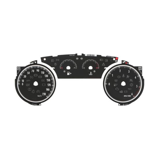 Version 1 - Set of gauge faces for Lancia Ypsilon 846 dashboards (post facelift models) - diesel versions