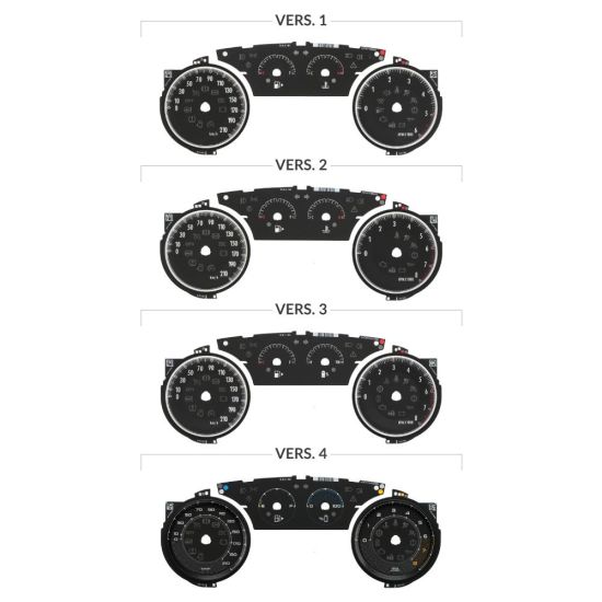 Set of gauge faces for Lancia Ypsilon 846 instrument panels (post facelift models)