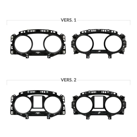 Versions comparison of the front lens for Volkswagen Golf VII and Golf Sportsvan VDO instrument clusters