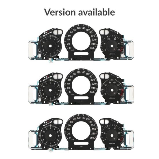 EL panel with gauge face (black - km/h) for Mercedes CLK W209, CLS C219 and E-Class W211 instrument clusters - versions available