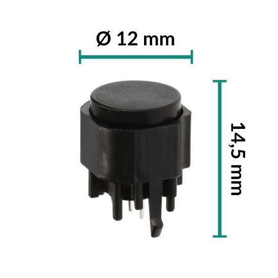 12mm dia. THT push button