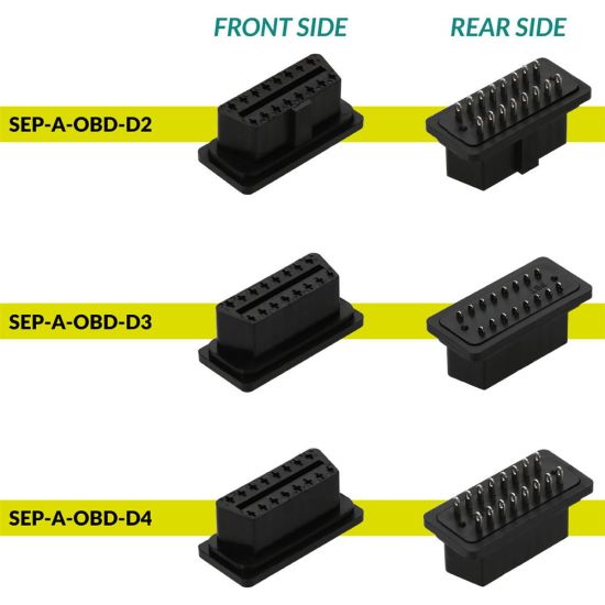 Type A OBD2 female plug - versions comparison