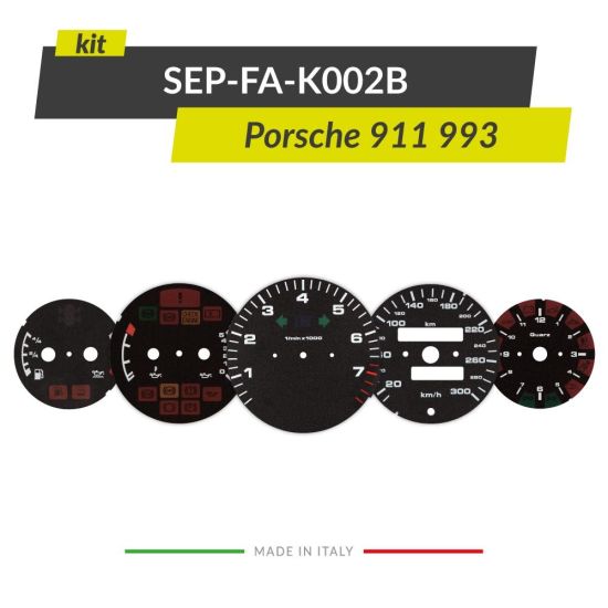 Set of gauge faces discs for Porsche 911 993 speedometers