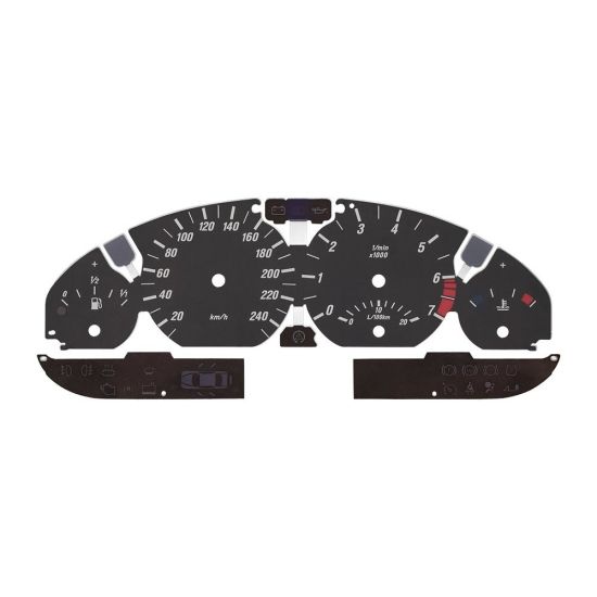 BMW 3 Series E46 speedometer dial disc - warning lights off