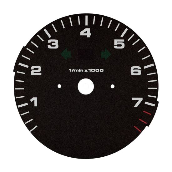 Porsche 911 964 RS 3.8 tachometer dial disc - warning lights off