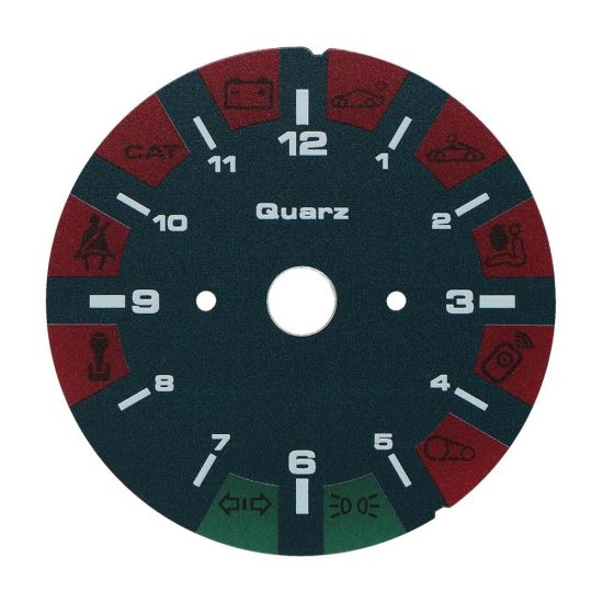Porsche 911 993 deep teal clock dial disc - warning lights off