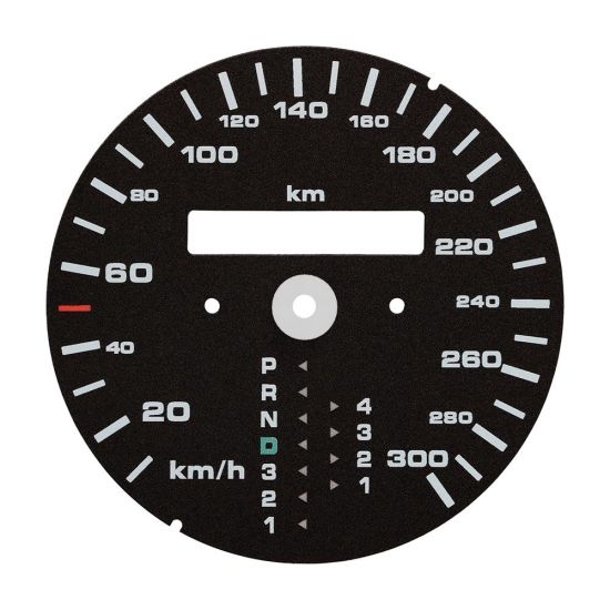 Gauge face overlay for Porsche 993 964 mph km/h speedometer conversion