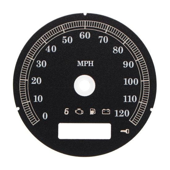 Fondino nero per restauro tachimetro in miglia Harley-Davidson (diametro: 80mm - 2006-2013)