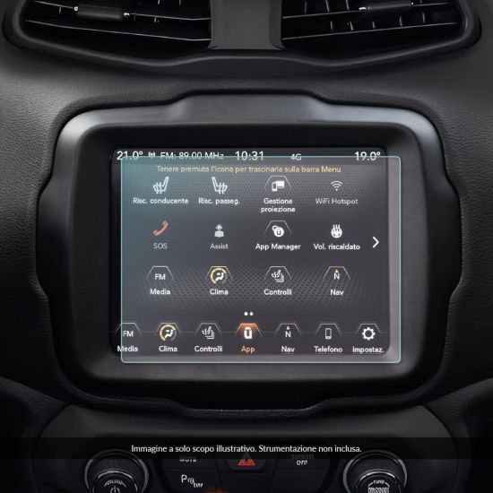 Vetro protettivo schermo display Jeep, RAM, Chrsyler e Dodge