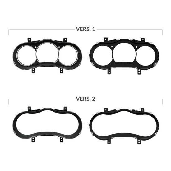Versions comparison of the Renault Koleos I dashboards front lens