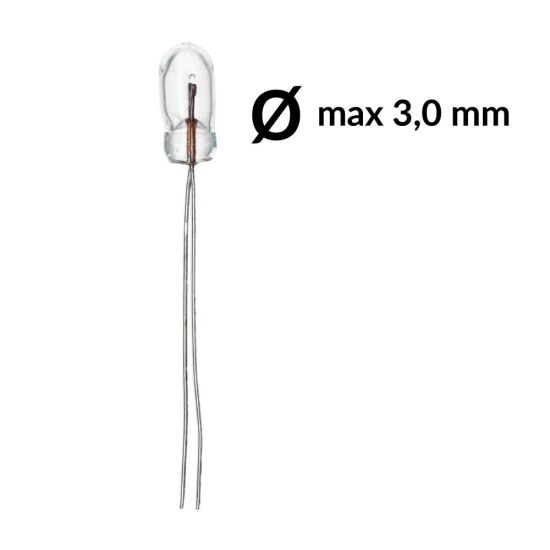 T1 40mA 3V wire base miniature incandescent light bulb