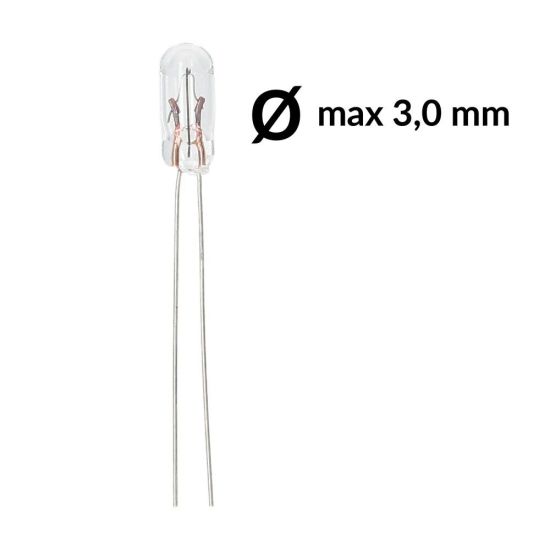 T1 40mA 14V wire base miniature incandescent light bulb
