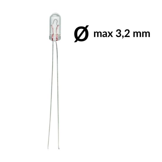 T1 80mA 12V wire base miniature incandescent light bulb