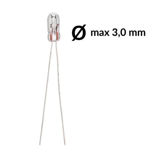Mini - Micro lampadina ad incandescenza T1 50mA 12V