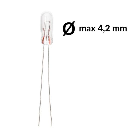 T1 1/4 80mA 12V wire base miniature incandescent light bulb