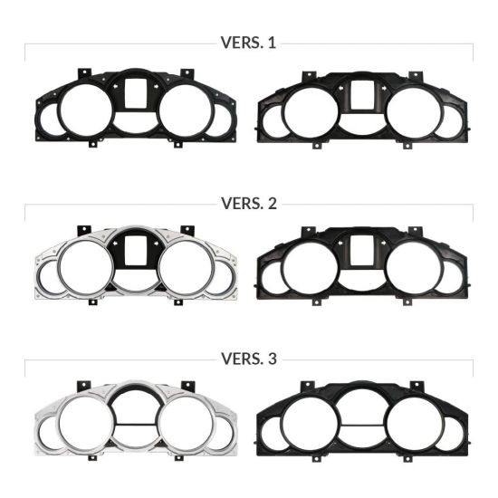Comparison of Porsche Cayenne Mk1 dashboard lens available versions