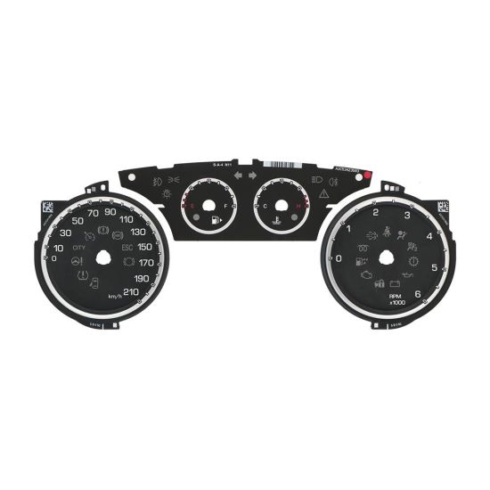 Version 1 - Set of gauge faces for Lancia Ypsilon 846 instrument panels (pre-facelift models) - diesel versions