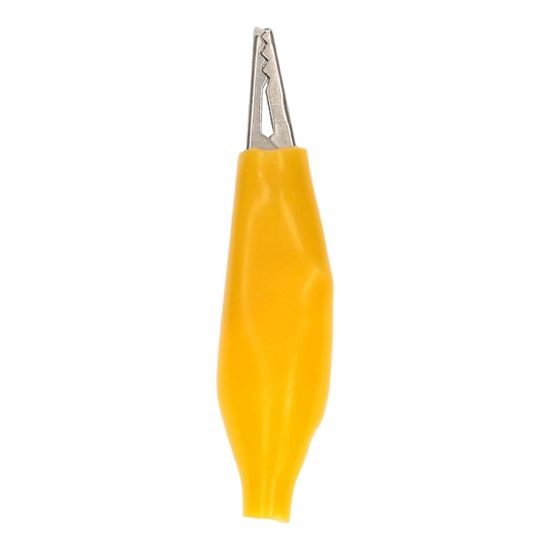 Yellow insulated crocodile clips - Pack of 10