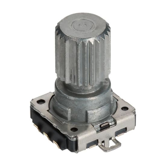 Replacement rotary encoder, 16 ppr, with push button, 32 detents 15,7x12x17,5h mm