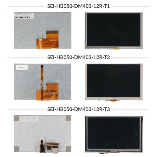 Confronto versioni display HB050-DM403-12R