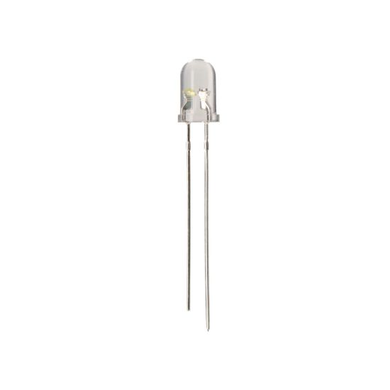 High brightness LED 5mm white light. 100 pcs per pack.