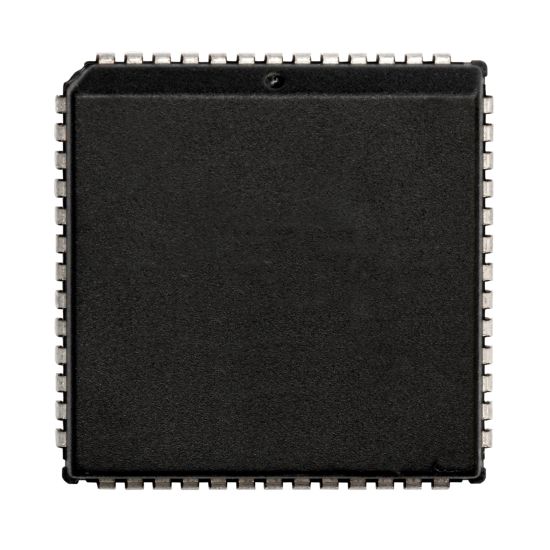 Top side of Motorola MC68HCP11A1VFNR2  IC integrated circuit semiconductor MCU Microcontroller unit - PLCC52