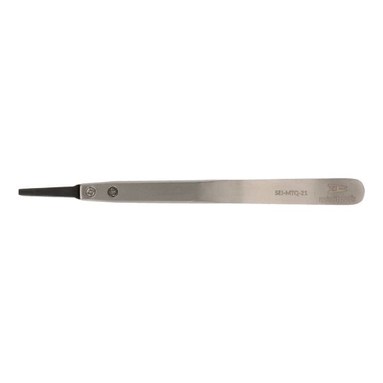 ESD tweezer with flat plastic tip (126x10x9mm)