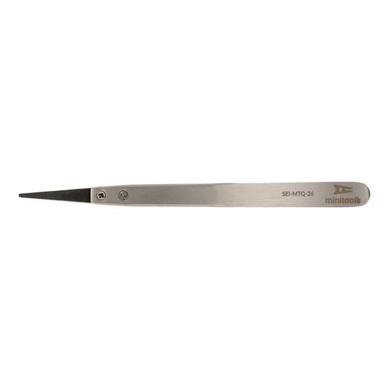 Anti-static tweezer with fine plastic tip (130x10x9mm)