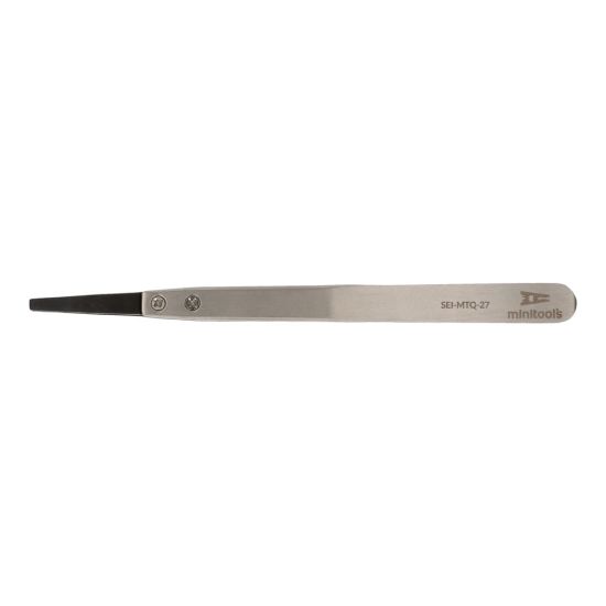 ESD tweezer with flat plastic tip (130x10x9mm)