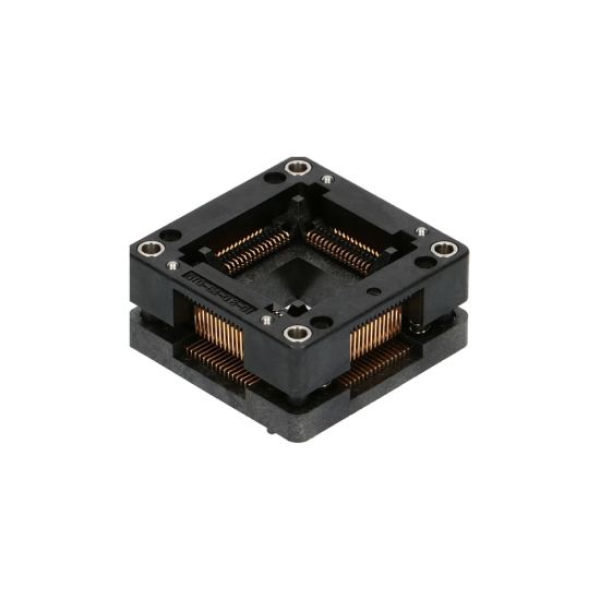 64 pin QFP64 socket, with a pin pitch of 0,80mm