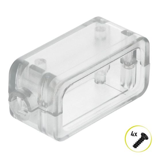 Polycarbonate shell for electronics with cable grommet