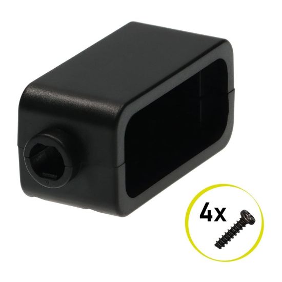 ABS plastic case for electronics with cable grommet