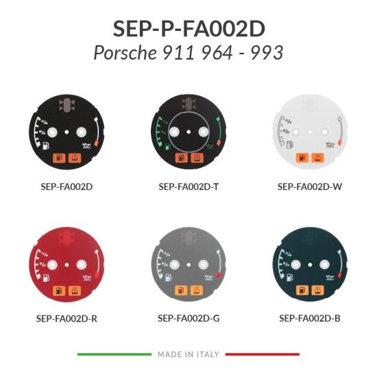 Porsche 911 964 - 993 fuel and oil gauge dial available colours