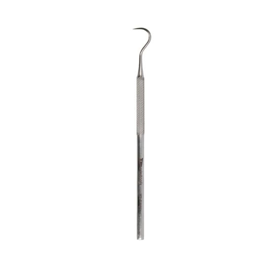 Steel probe with flat hooked tip