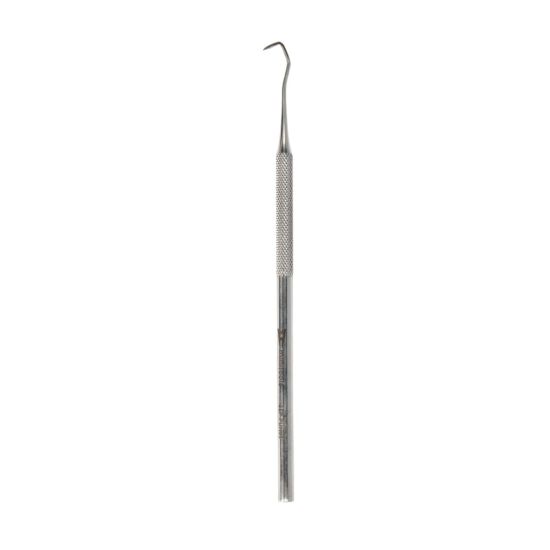 Steel probe with flat triple curved tip