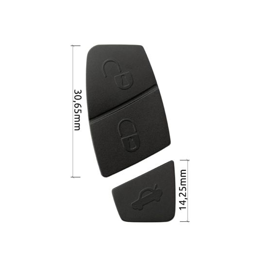 Black rubber pads for Fiat and Lancia keys (30,65 + 14,25mm)