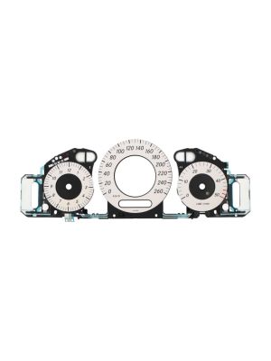 Pannello elettroluminescente completo di fondino (bianco - km/h) per tachimetro Mercedes CLK W209, CLS C219 e Classe E W211