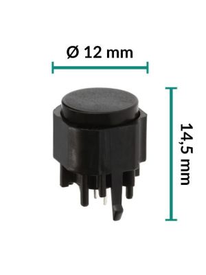 Pulsante THT diam. 12mm