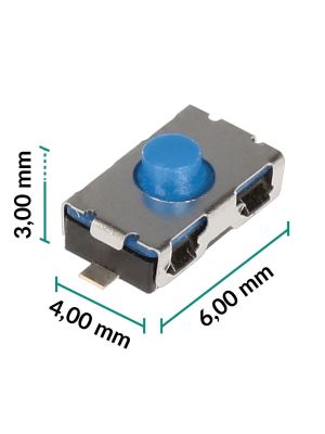 Micropulsante SPST-NC 6x4x3mm, 250 gf