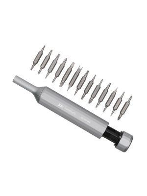 Precision screwdriver : 13 bits (26 heads) including Torx, Phillips, Hex, U-shape, Triangle and Slotted for electronics repairs